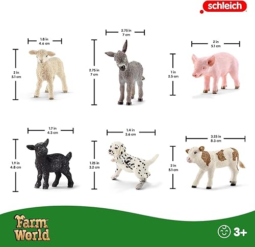 Vista 15 de Schleich Farm World, juguetes realistas de animales de granja para niños y niñas, figura de juguete de potro de burro bebé, a partir de 3 años