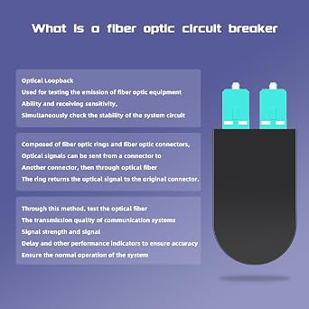 SC/UPC Fiber Loopback Adapter Tester, OM3 Multimode Duplex - 50/125m Fiber Optic Loopback Cable,Fiber Optic Cable Test Plug for Testing Applications