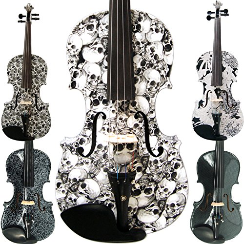 Aliyes Violín acústico premium hecho a mano 4 4 de tamaño completo para violín de madera maciza con estuche, arco, colofonia, cuerdas-E3E2