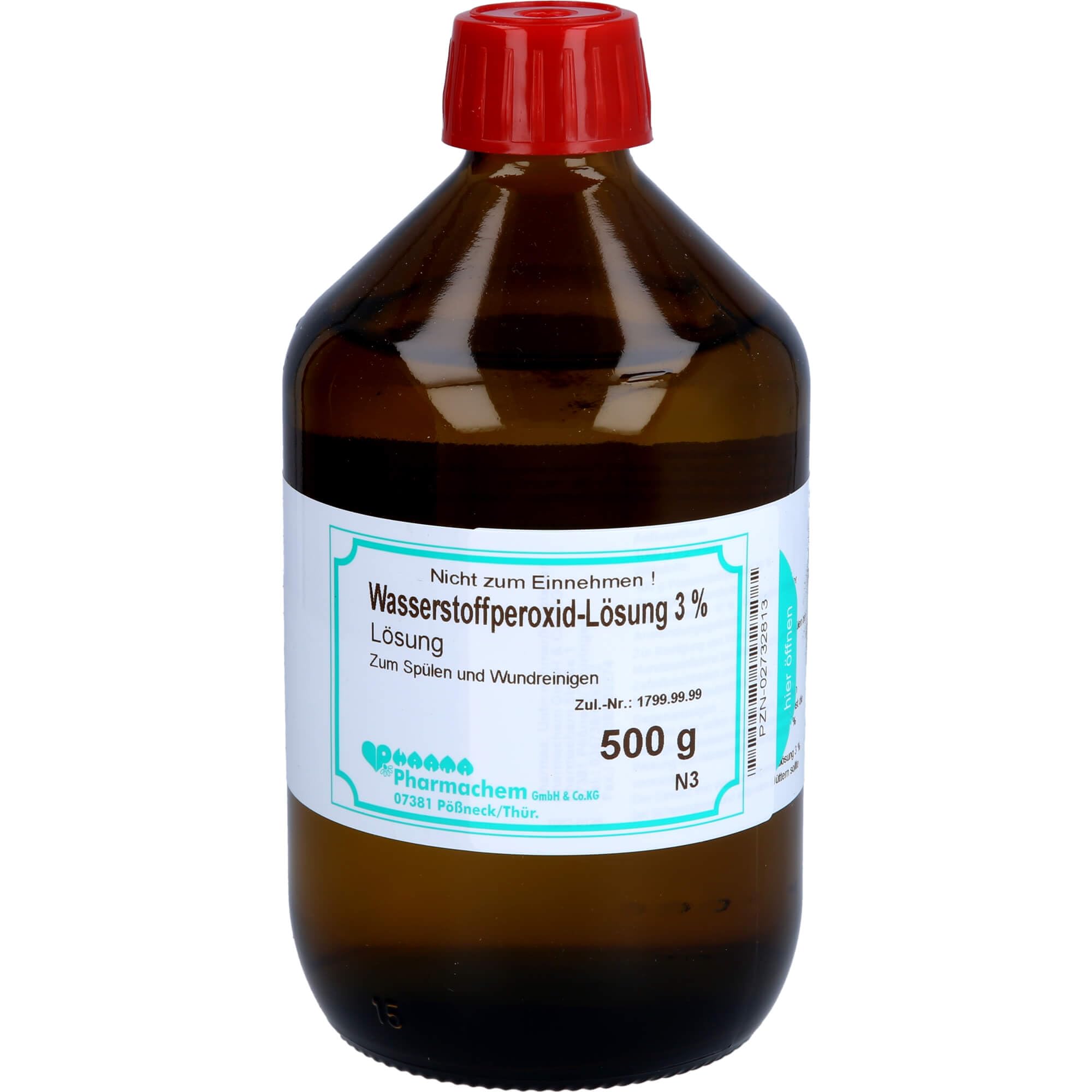 Wasserstoffperoxid Lösung 3% – 500 g (apothekenpflichtig)