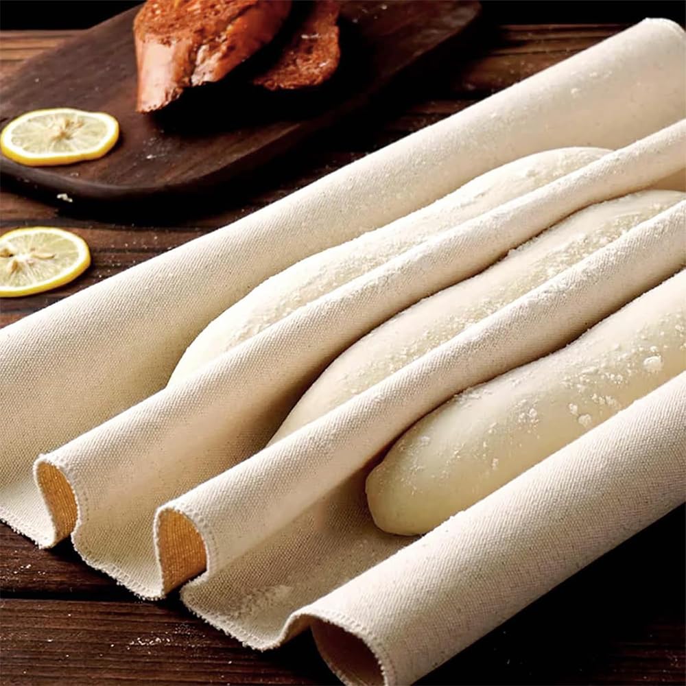 6 Stück Gärfolien & Bäckerleinen Set - 25/28cm Teigtücher Für Brotbacken, Wiederverwendbar