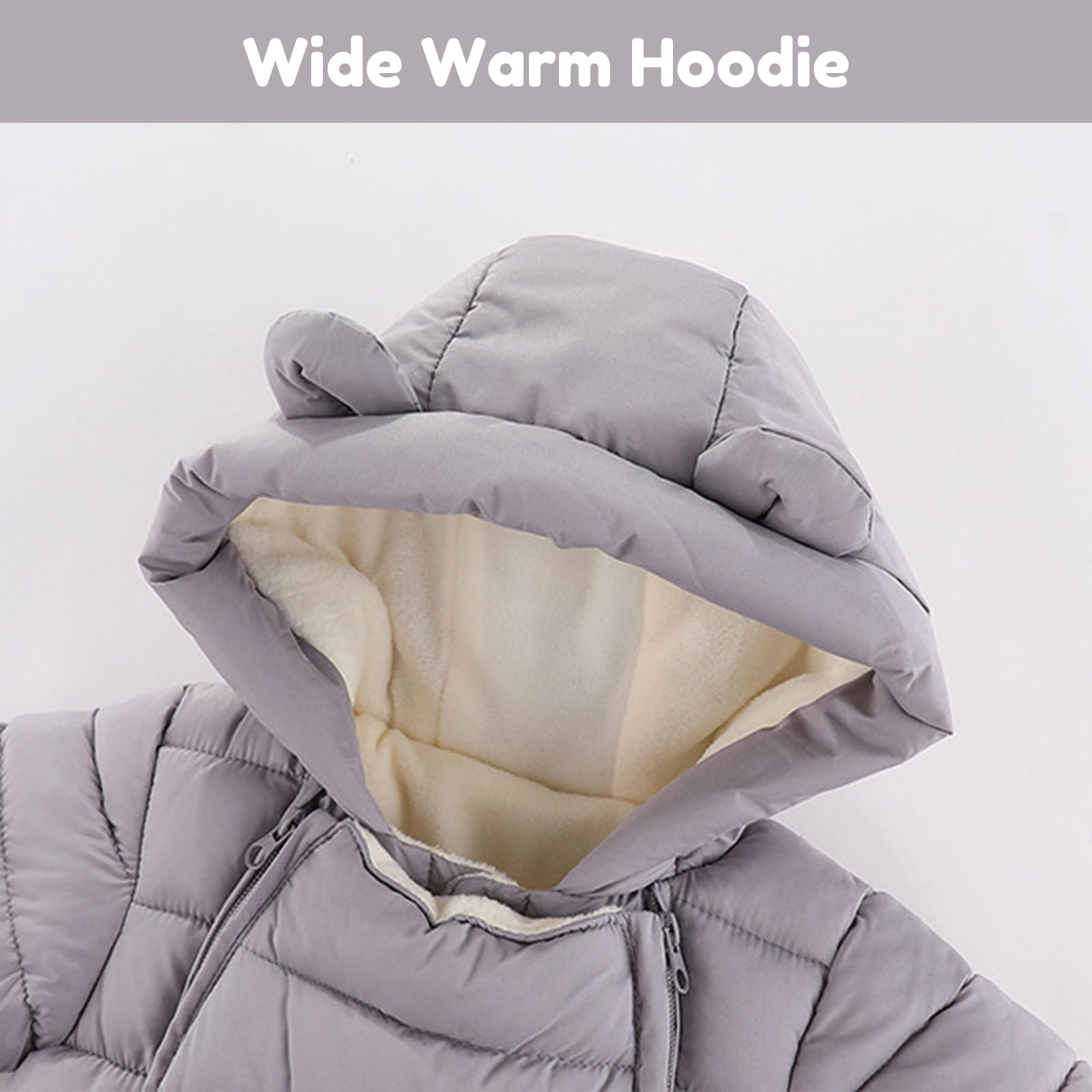 JiAmy Bebé Traje de Nieve Mameluco Invierno Capucha Mono Niños Niñas Infantil Esquí Pelele Grueso Trajes 9-30 Meses