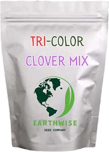 Earthwise Tri-Clover Alternative Lawn Seed – Organic White Dutch, Crimson, and Red Clover Blend, 1 lb, Covers Up to 2,000 sq ft