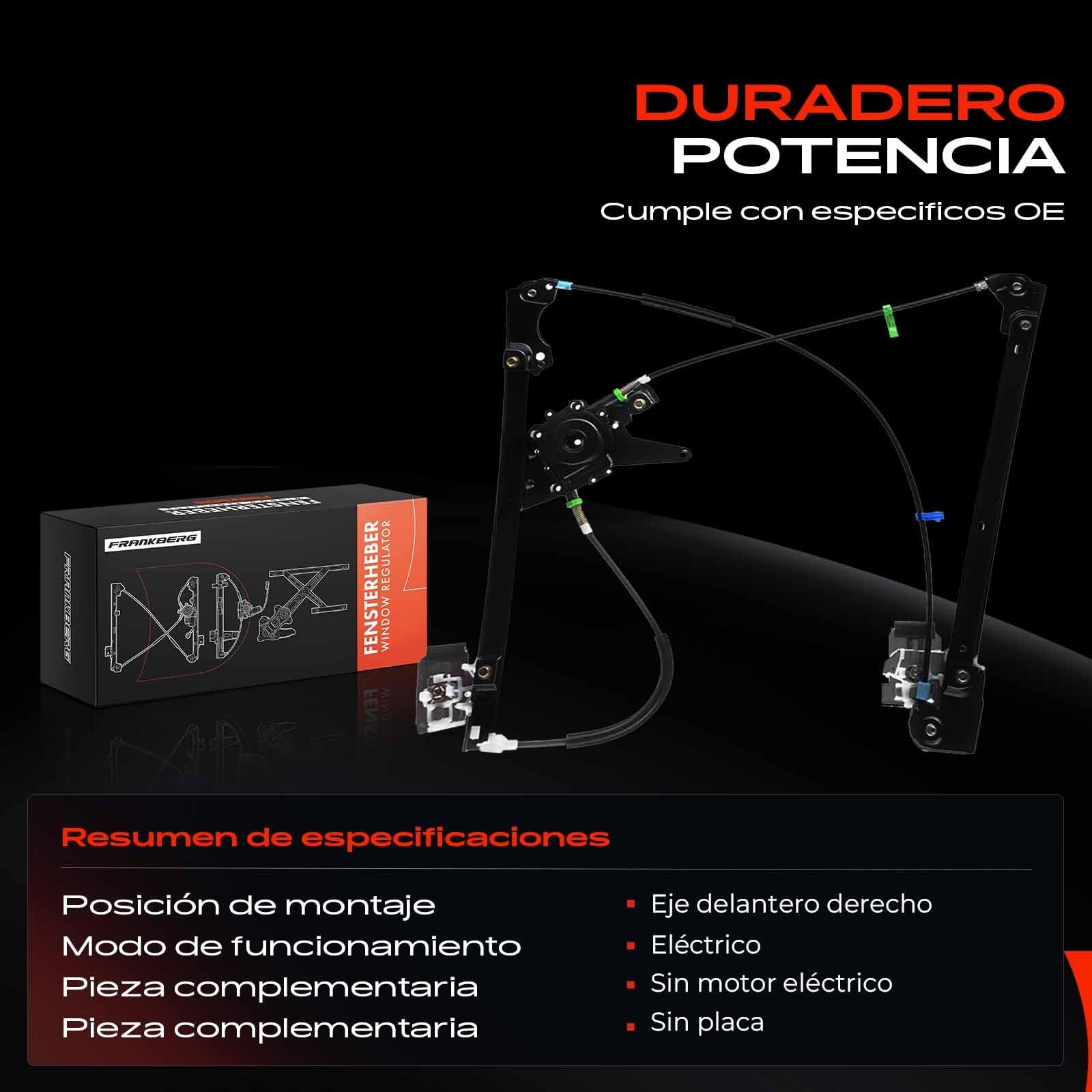Frankberg Regulador de la ventana delantera derecha 1H0837462A