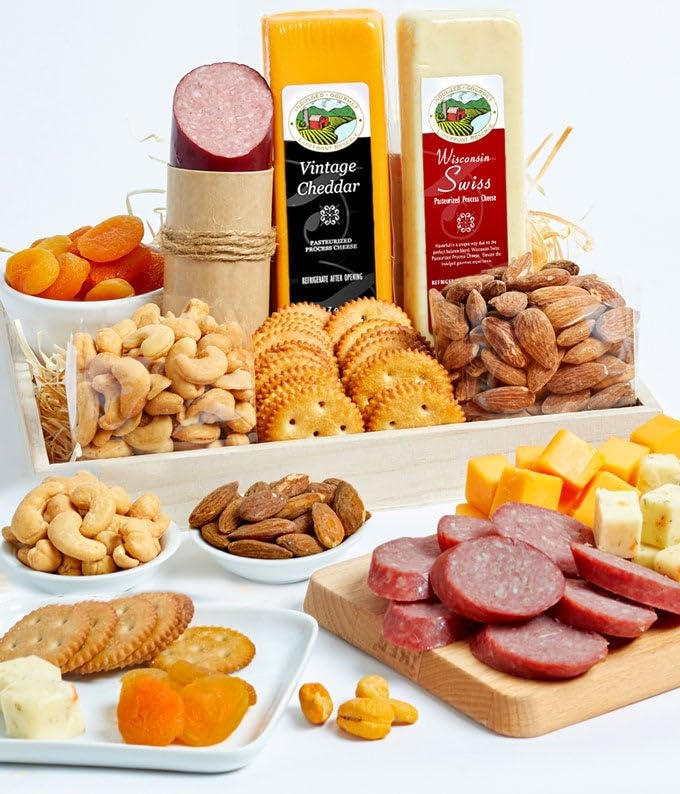 From You Flowers - Cheese, Sausage, Crackers, & Nuts Tray for Mother's Day, Birthday, Anniversary, Get Well or Celebration