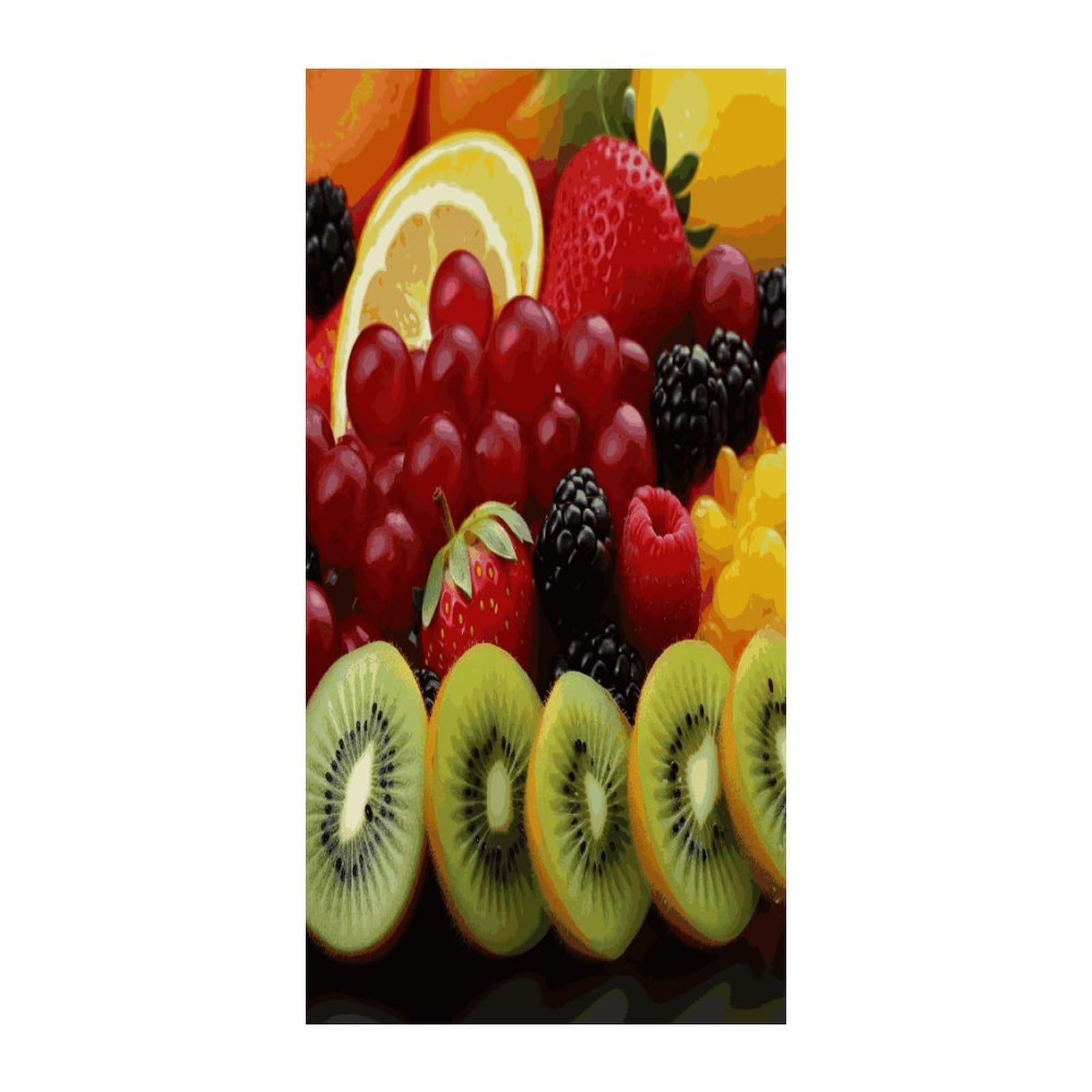 Fekiloot Style Fresh Fruit Door Curtain Room Divider Curtains