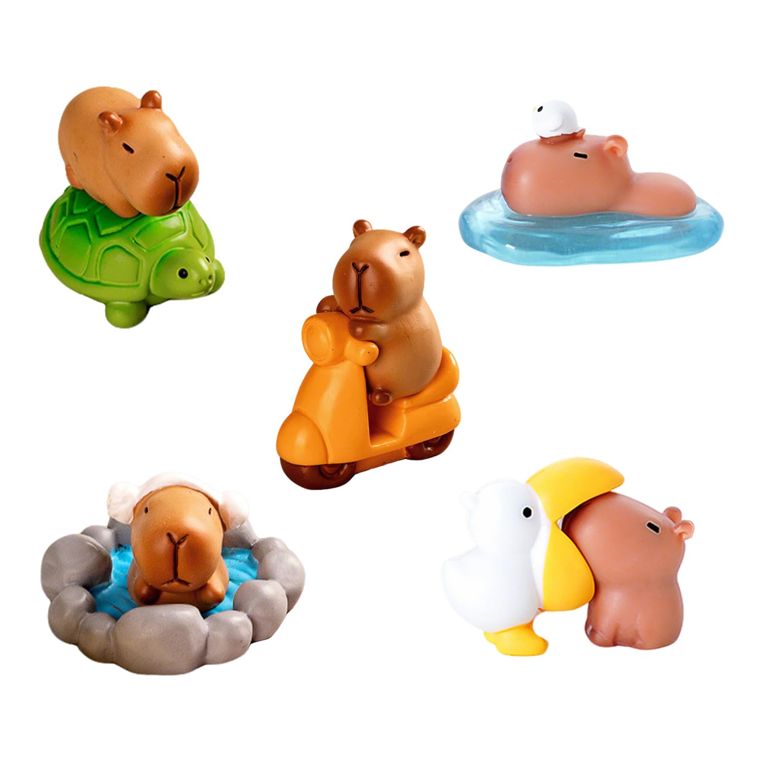 45 Mini-Tierfiguren Aus Kunstharz – Niedliche Bauernhoftiere Wie Capybara, Ente, Hund & Mehr Für Deko, Feengarten, Puppenhaus (ca. 5,3 Cm)