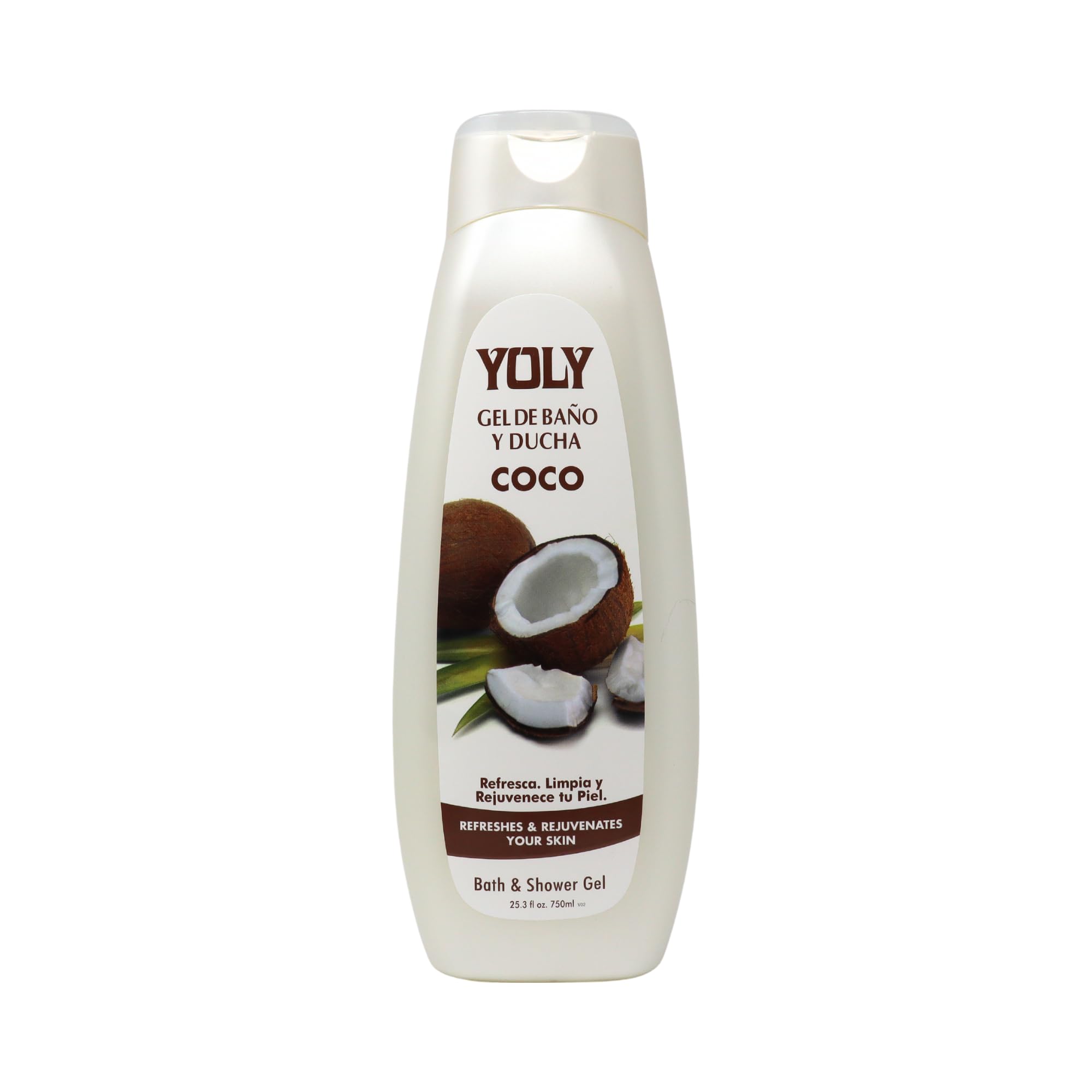 YOLY Coco Daily Moisturizing Body Wash - Coconut Infused for Refreshing & Rejuvenating Skin, Suitable for All Skin Types
