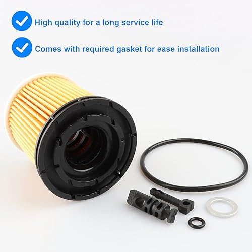 Miniatura 3 de Filtro de aceite 26350-2M000, 263502M000 compatible con Hyundai Kia 1.6L - 2020-22 Accent, 2021-25 Elantra Santa Fe Sorento K5 Venue, 2022-25 Kona