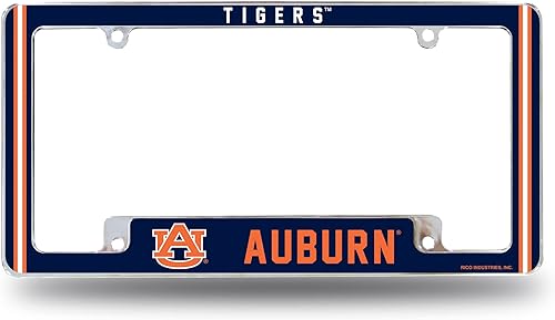 Miniatura 259 de Rico Industries NCAA Classic 12" x 6" Chrome All Over Automotive License Plate Frame for Car/Truck/SUV