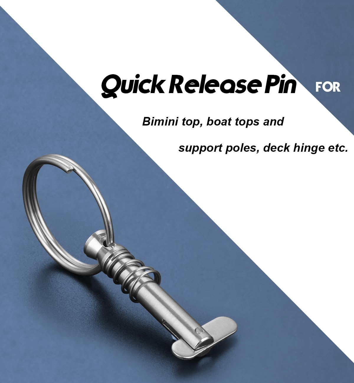 Atibin Marine Quick Release Pin Stainless Steel Bimini Top Pin Boat Removable Deck Release Pin Hardware Yacht SUS316 4pcs