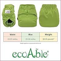 Vista 2 de Cubierta de pañal impermeable reutilizable: para pañales de tela preplegados, planos, ajustados o insertos (coche)