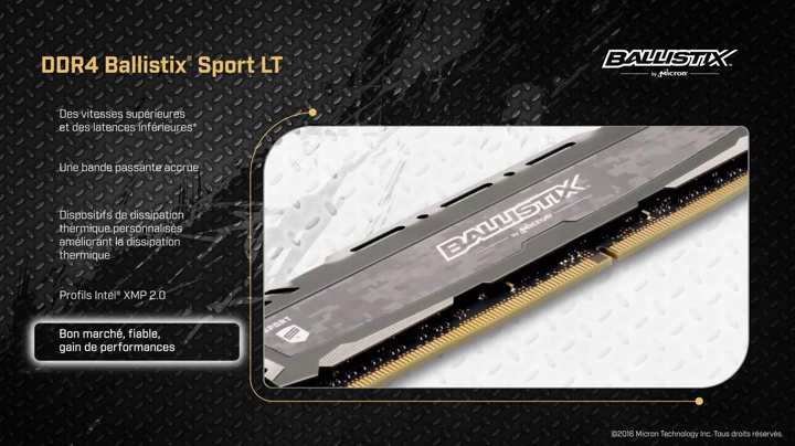 Crucial 4GB, Ballistix 288-pin DIMM, DDR4 PC4-19200, at Amazon.com