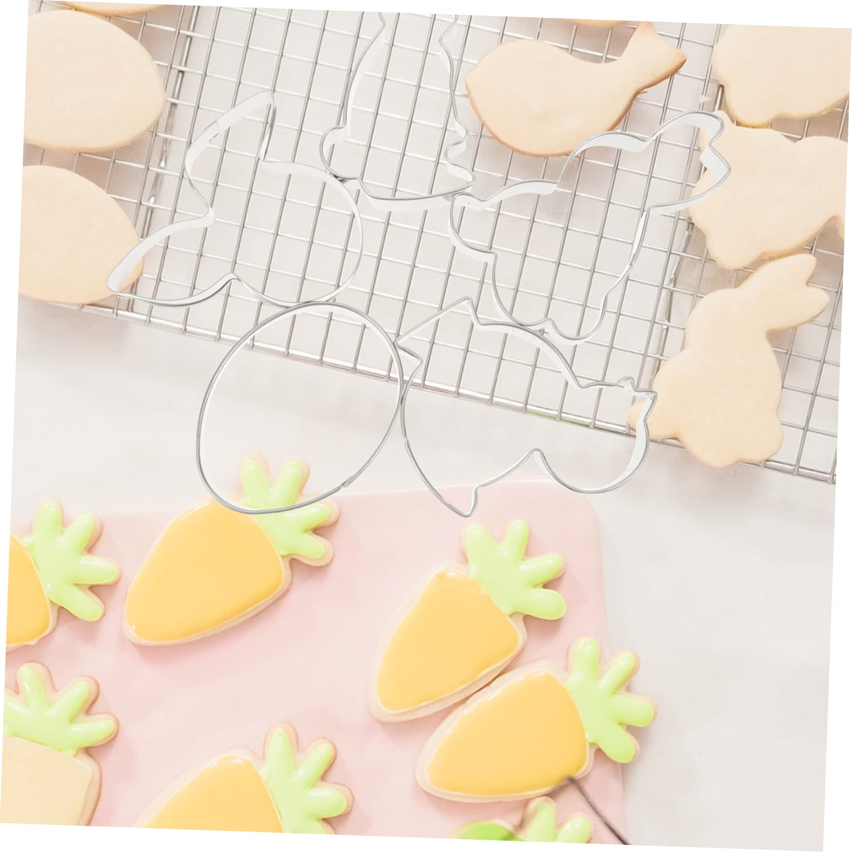ifundom 20piezas Cortadores De Galletas De Pascua De Inoxidable De Diseño De Conejo y Pollito Moldes Para Galletas Pancakes y Postres Fiestas De Pascua y Reuniones Familiares