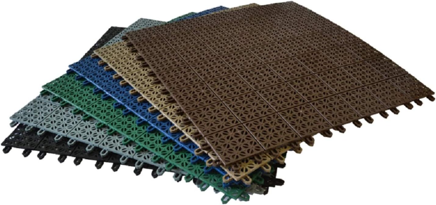 RSI IFS Interlocking Floor Tiles - 22"x22" - Durable Flooring for Gyms, Playrooms & Garages Green