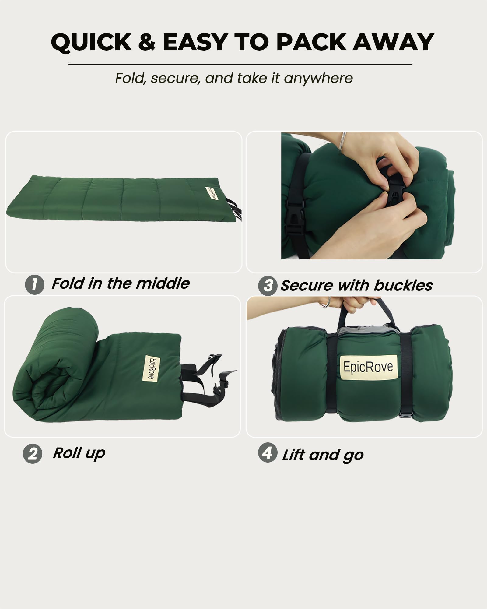 RovePad Trail – Alfombra Impermeable para Perros 110×68 cm, Antideslizante y Lavable, Resistente a arañazos, Plegable y Duradera, Ideal para Perros y Gatos en casa, Coche, Viaje y Camping