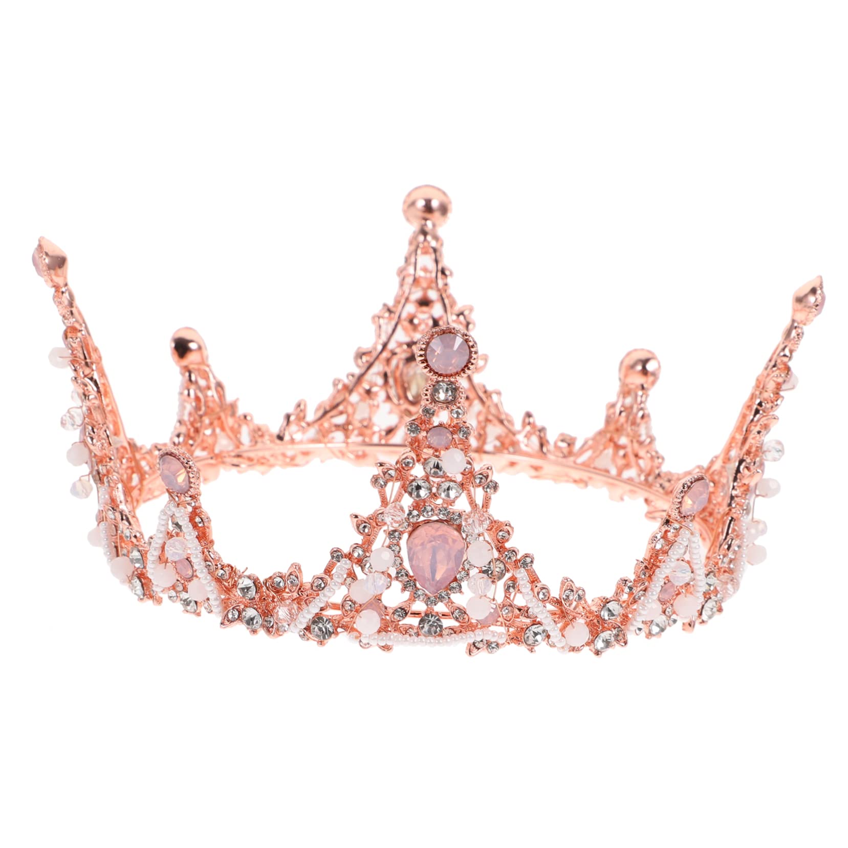 Diadema de Novia Elegante con Diseño de Redonda Rosa para Bodas Tocado Creativo para Mujeres y Niñas Accesorio para y Celebraciones