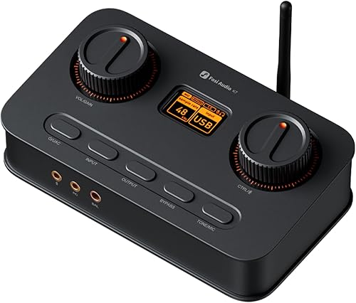 Fosi Audio K7 DAC - Amplificador para auriculares, convertidor de audio digital a analógico USB C de escritorio para espacio de trabajo y PC para