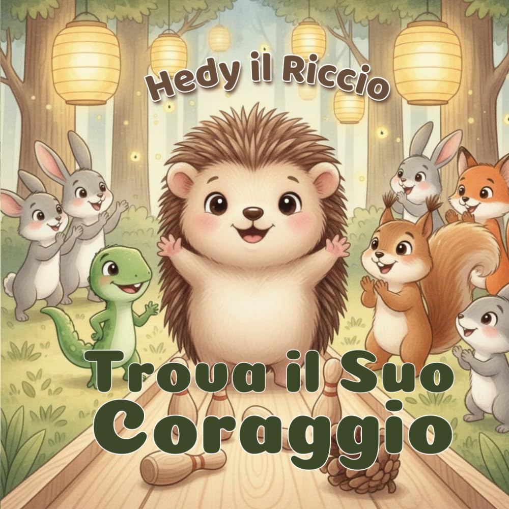 Hedy il Riccio Trova il Suo Coraggio: Una dolce storia illustrata per bambini sulla paura, il coraggio, l’amicizia e la fiducia in sé stessi
