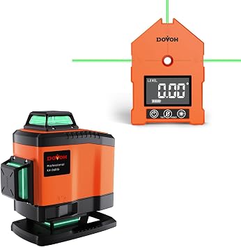 DOVOH 3-in-1 Digital Angle Meter with Laser & 4D Laser Level, Class II