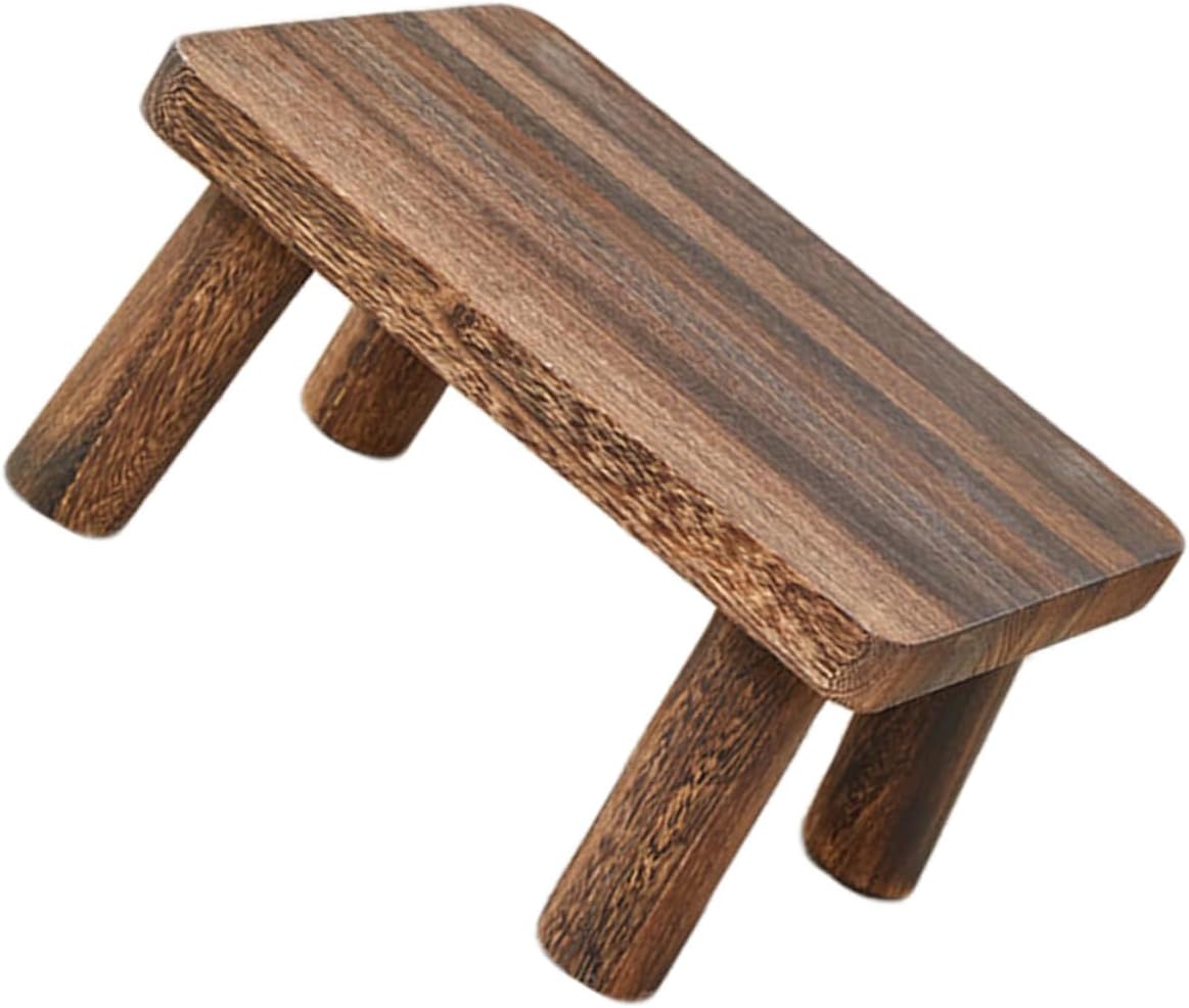 Wooden Stool Multi-Purpose Step Stool for Kitchen Bathroom Bedroom for Adults Boys and Girls Easy to Use