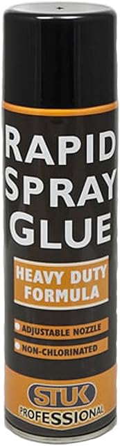 STUK Professional RSG500R Rapid Glue Aerosol Adhesive Spray, 500ml, Clear