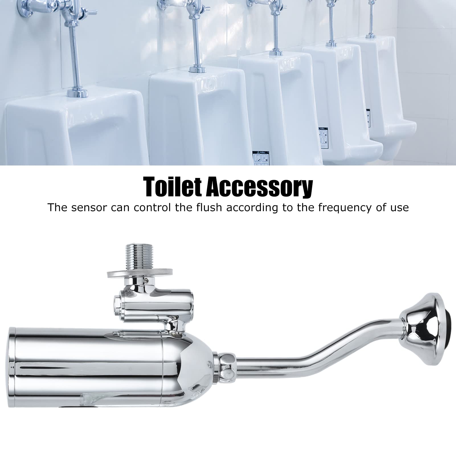 Válvula Automática de Inducción para Urinario, Enjuague Inteligente para Urinario, Válvula de Descarga para Urinario de Baño Montada en La Pared, Eliminación de Olores, para Hoteles