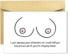 Funny Sobriety Card, Sobriety Gift for Men Women, Sober Card for Sober Loved One in Recovery