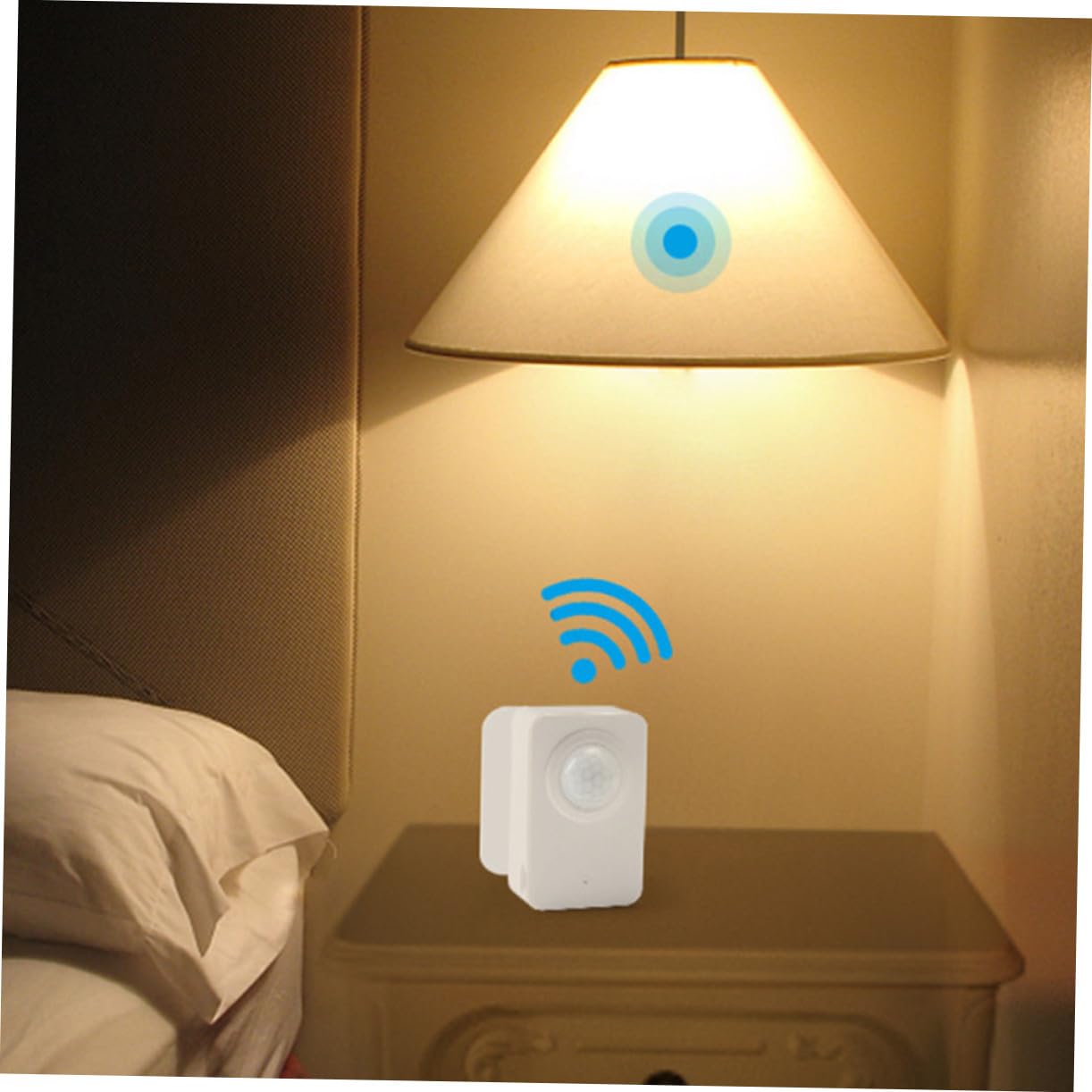 Intelligenter WLAN Pir Bewegungsmelder Sensor für Menschen und Tiere | Kabel, Echtzeit Alarmbenachrichtigung, Klebe Montage, für Tür und Küche, Weißes Abs Gehäuse