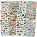 HORIECHALY Transportation Stickers for Kids 12 Sheets with Cars, Airplane, Train, Motorbike, Ambulance, Police Car, Fire Trucks, School Bus, Spaceship, Rocket and More!