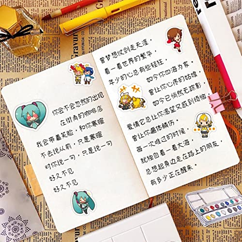 40 peças adesivos de anime japonês Hatsune para crianças e adolescentes - adesivos estéticos kawaii