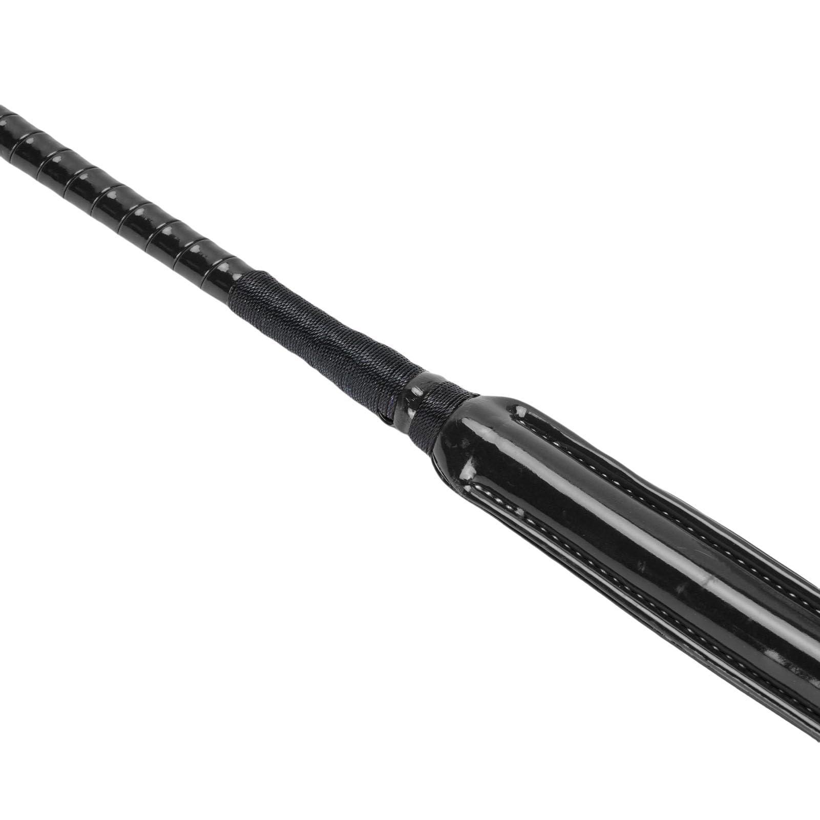 Jiawu Frustino per Cavallo Equestre - Pelle Verniciata da 65 Cm con Manico in Silicone Antiscivolo per Allenamenti di Corse di, Frustino Equino Resistente all'abrasione, Buona tenacità per Sport