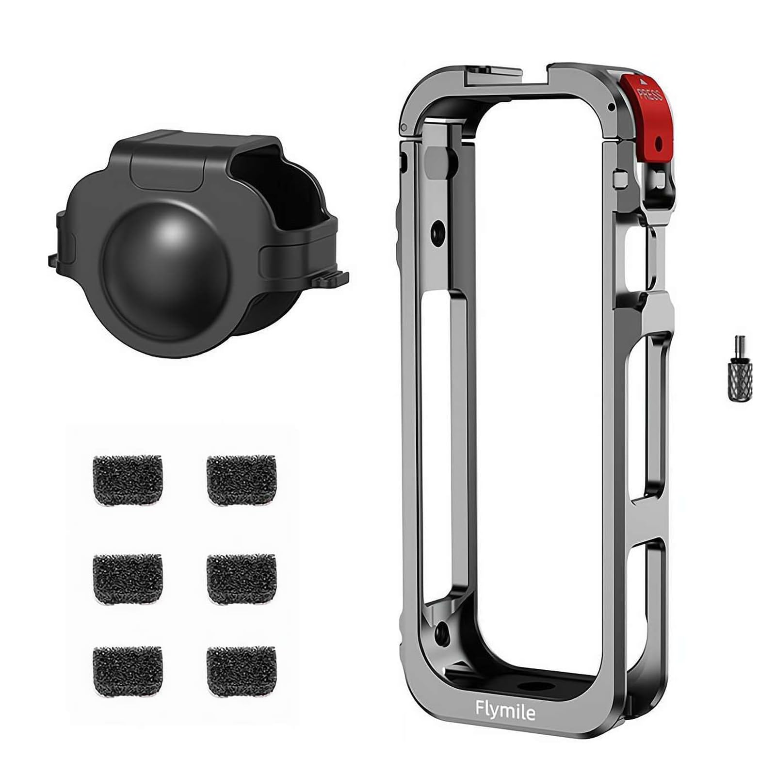 Jaula Protectora De Aluminio Para Insta360 X5 - Con Tapa De Lente, Liberación Rápida, Soportes Fríos Y Rosca 1/4