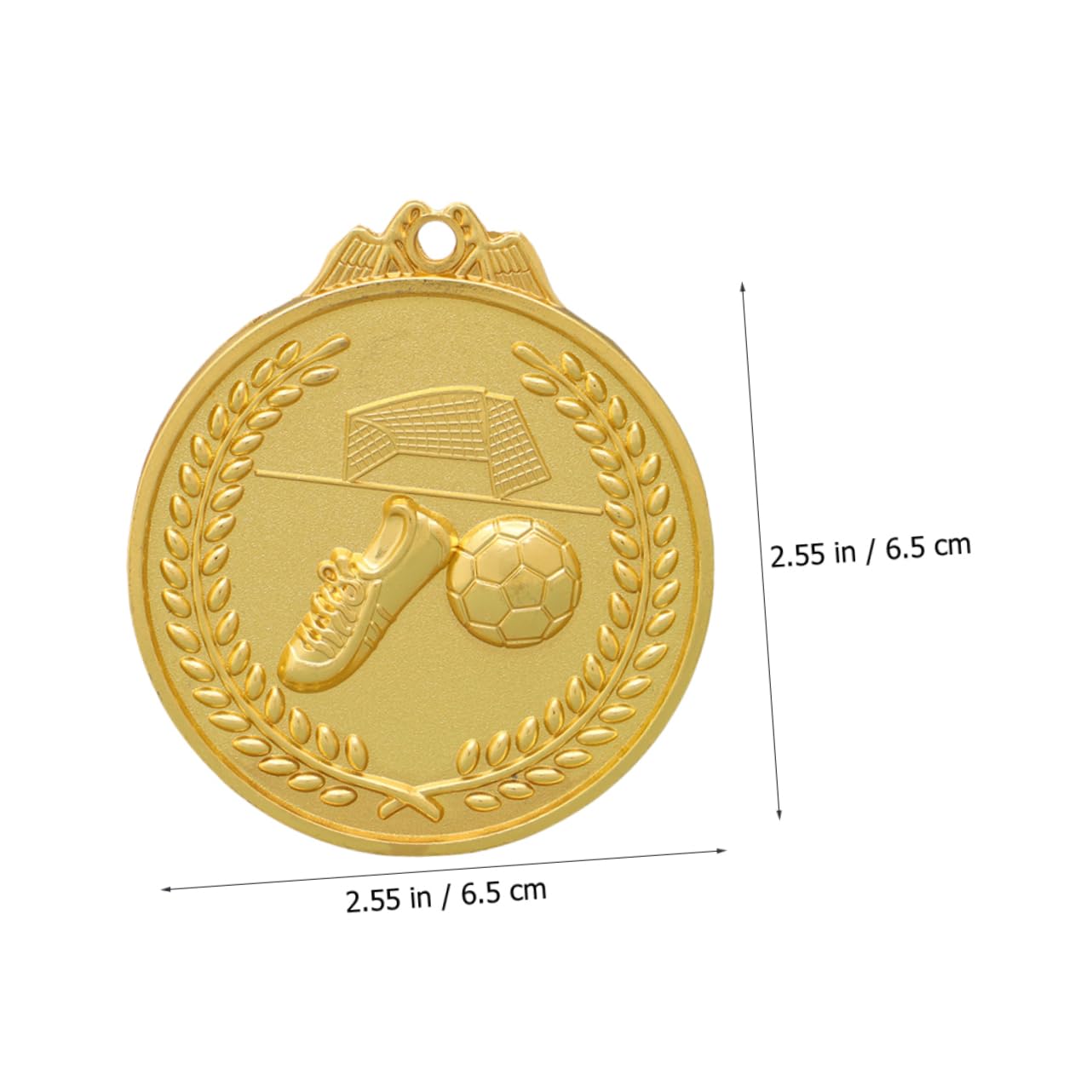 Toddmomy Medallas De Fútbol Metálicas Doradas Premios Deportivos Arcoíris para Competiciones Escolares