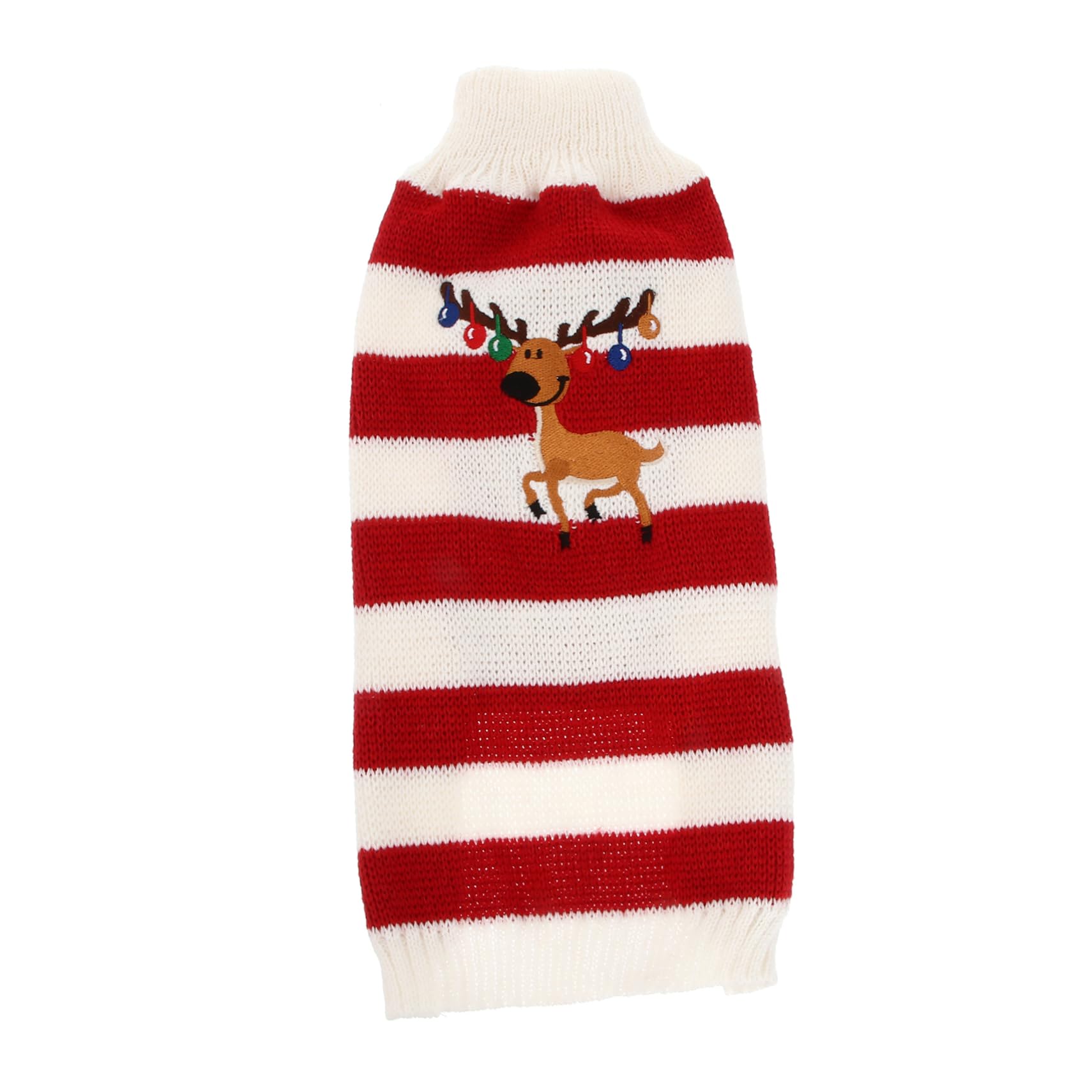 YARNOW Pull de Noël pour Chien Rouge sans Manches Motif Cerf Vêtement Hiver pour Animaux de Compagnie