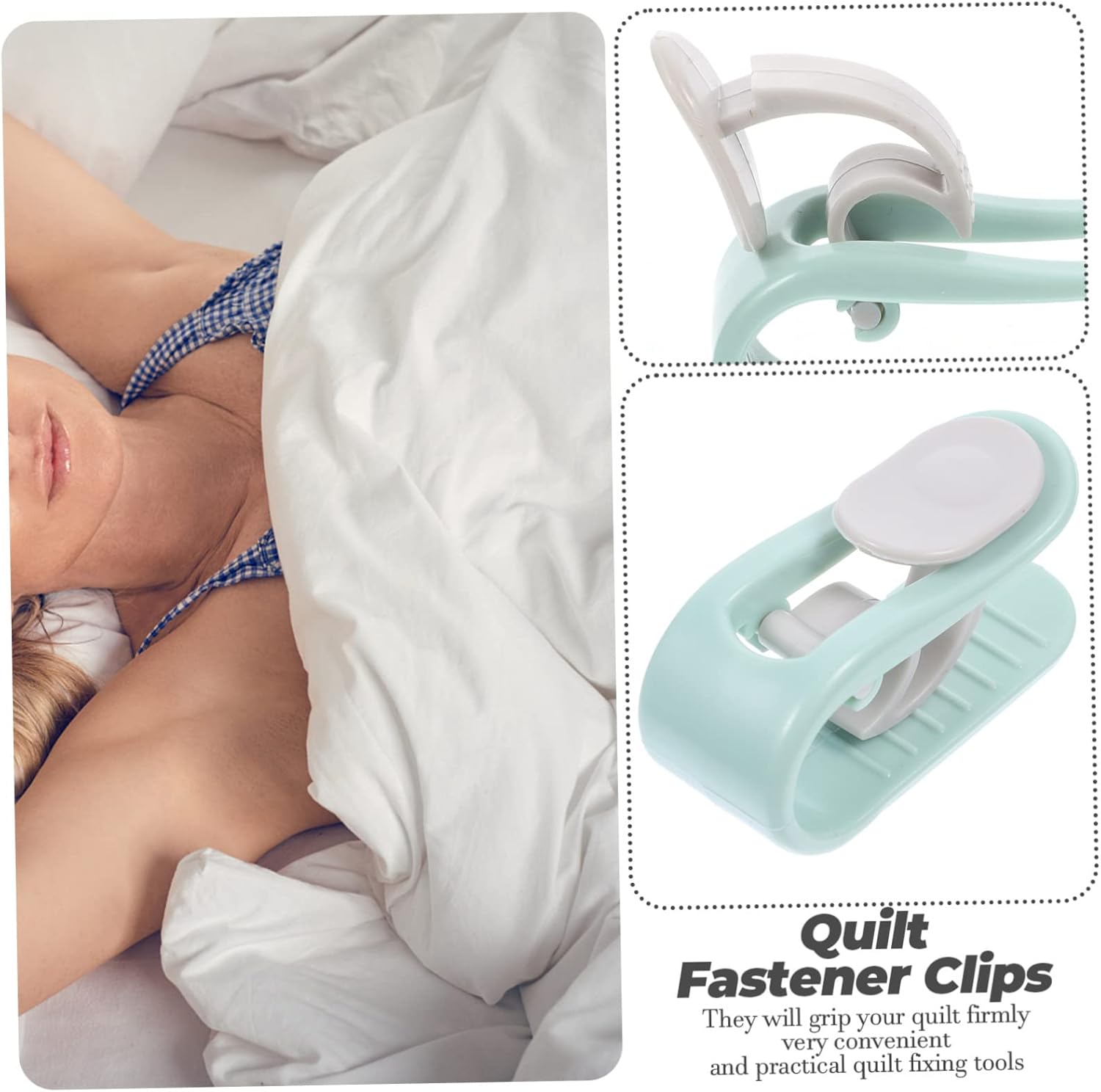Ciieeo 50pcs Bed Quilt Clips Set Non-Slip Quilt Fasteners Adjustable Bed Sheet Grippers for Bedding Suitable for Mattress Sizes