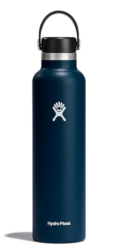 Hydro Flask Water Bottle - Insulated Stainless Steel - Non Spill, Leakproof in 24 Oz Indigo Blue