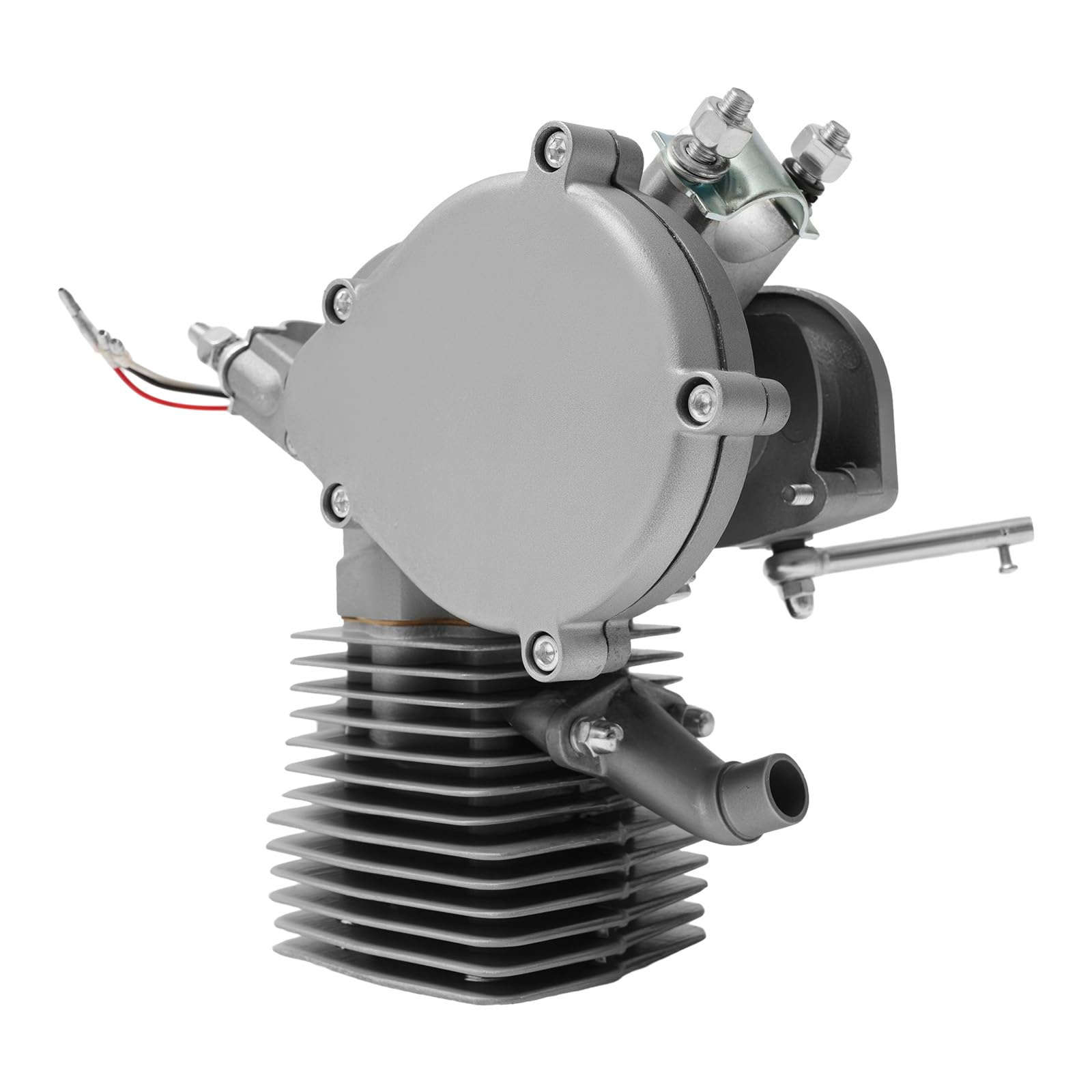 100cc Fahrradmotor 2 Takt Benzinmotor CDI Zündung Fahrrad Motor Kit 2L Kraftstofftank 36 Zähnen Einzylinder Motor bis 45 km/h geeignet für Fahrräder Dirtbike Pocketbike