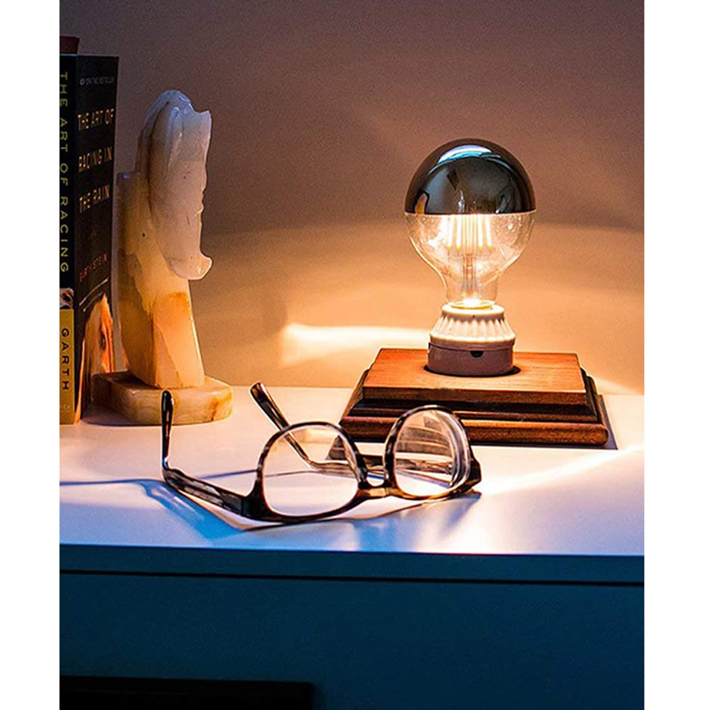 (6 szt.) Żarówki LED Półchromowane, Żarówki Edisona w stylu vintage z podstawą E26/E27, Żarówka G45 z odblaskiem półsrebrnym, Źródło światła lampy Magic Bean, 4W Możliwość ściemniania 2700K