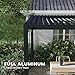 MIRADOR 111DA Louvered Pergola, 10Ft x 13Ft, Double Aluminum Louvers, Full Aluminum Frame, Adjustable Roof, Durable, Charcoal