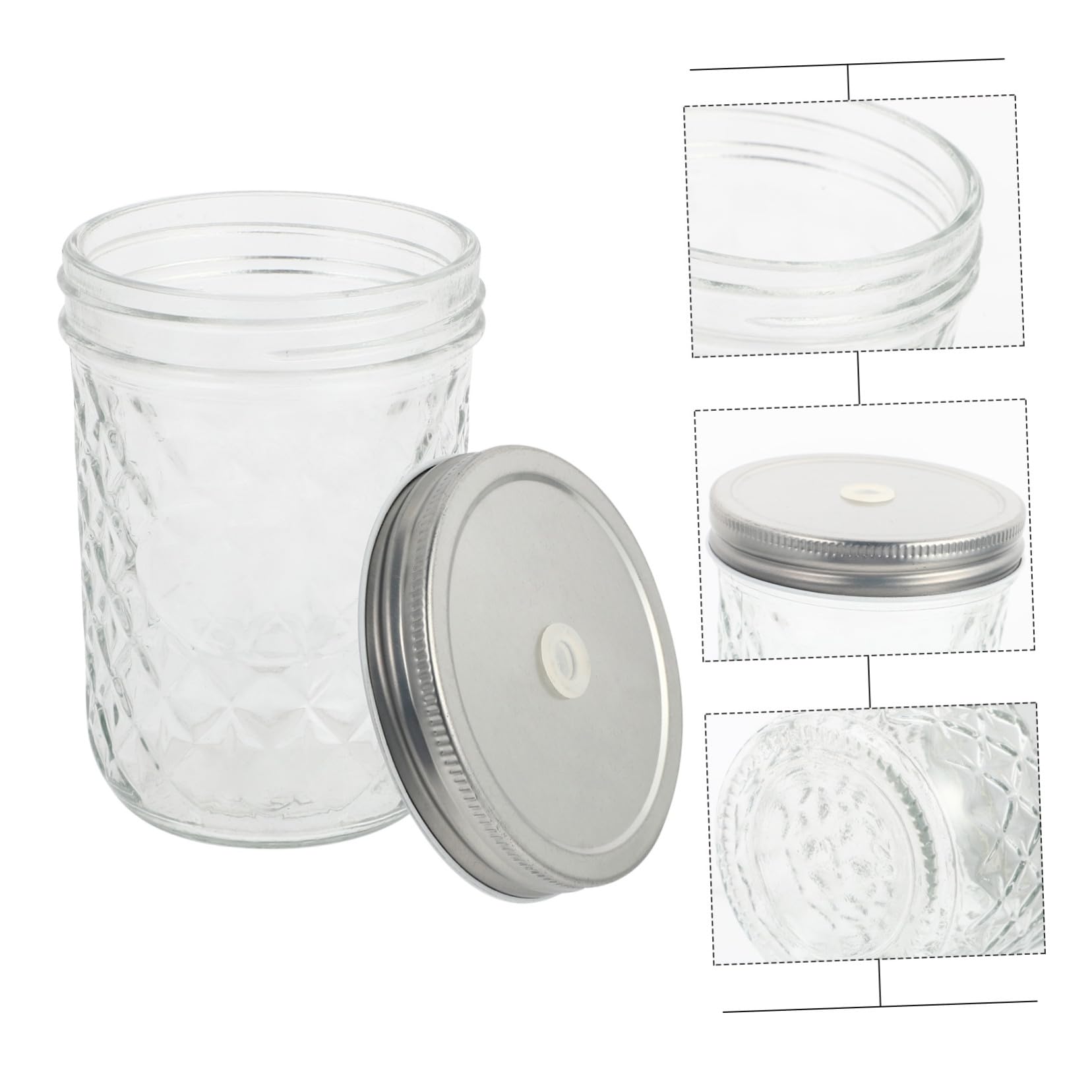 Glas mit Strohhalm 500ml 1 Satz aus Glas und Edelstahl