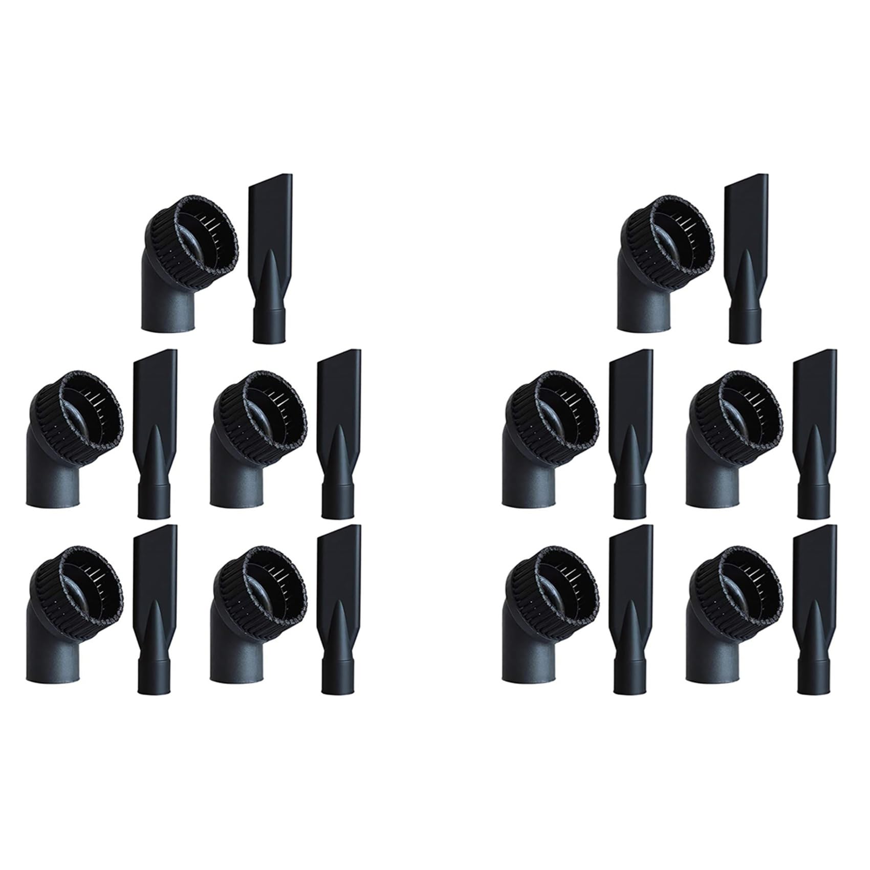 Vjsujehgy 10X Industrial Vacuum Cleaner Round Brush and Flat Nozzle Sets Inner 44mm Industrial Vacuum Cleaner Accessories