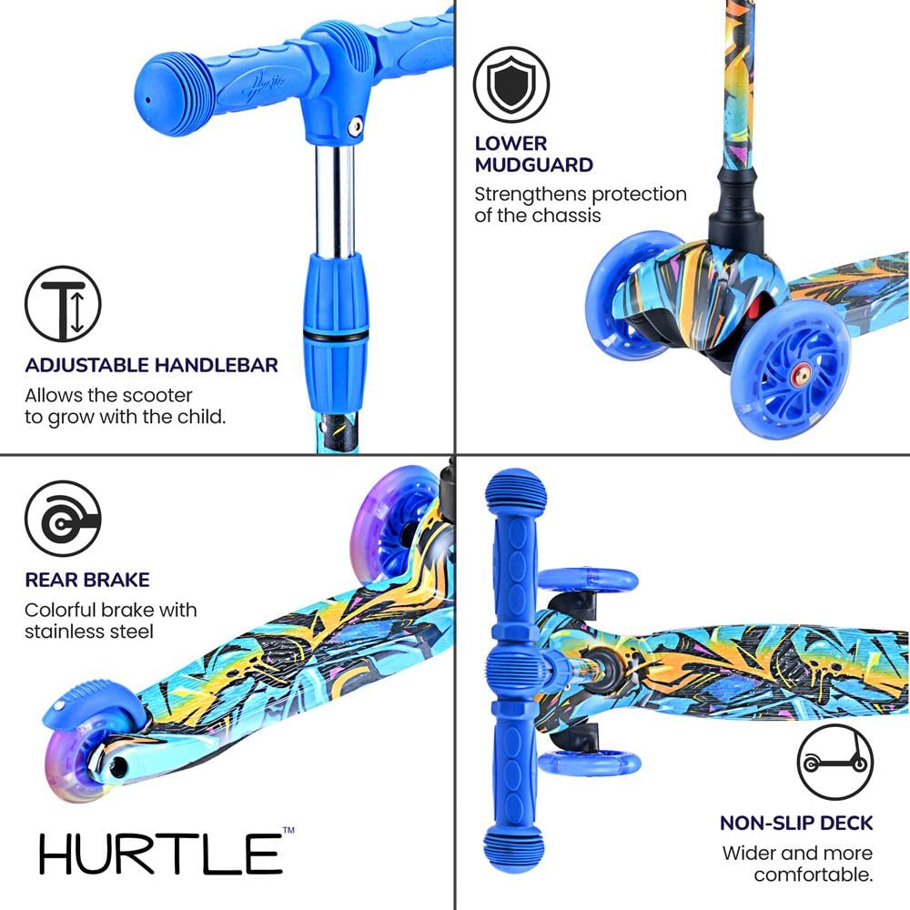 Hurtle Hurtle - 3 Wheeled Scooter for Kids Unisex-Youth