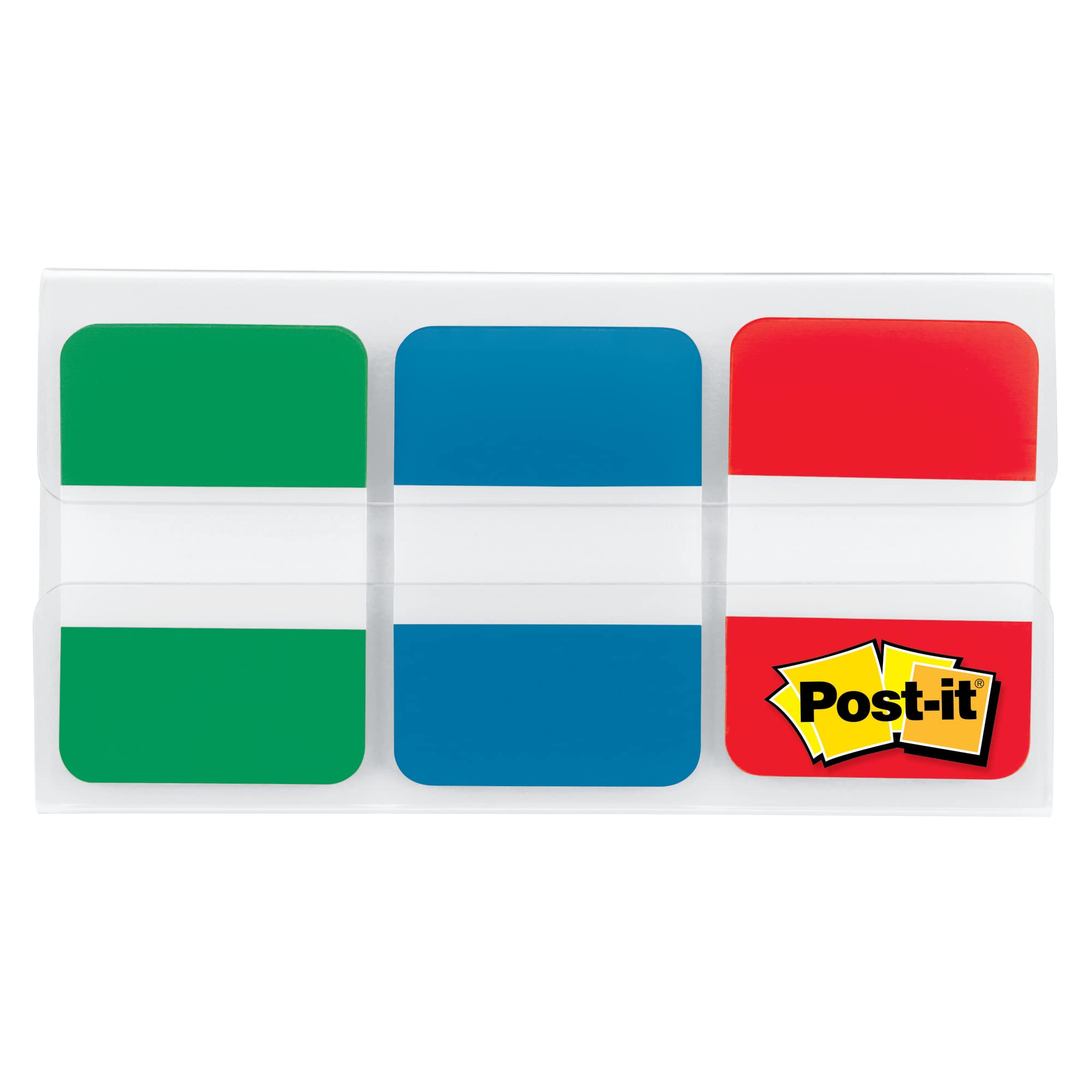 Post-it 686GBR File Tabs 1 x 1 1/2 Blue/Green/Red 66/Pack