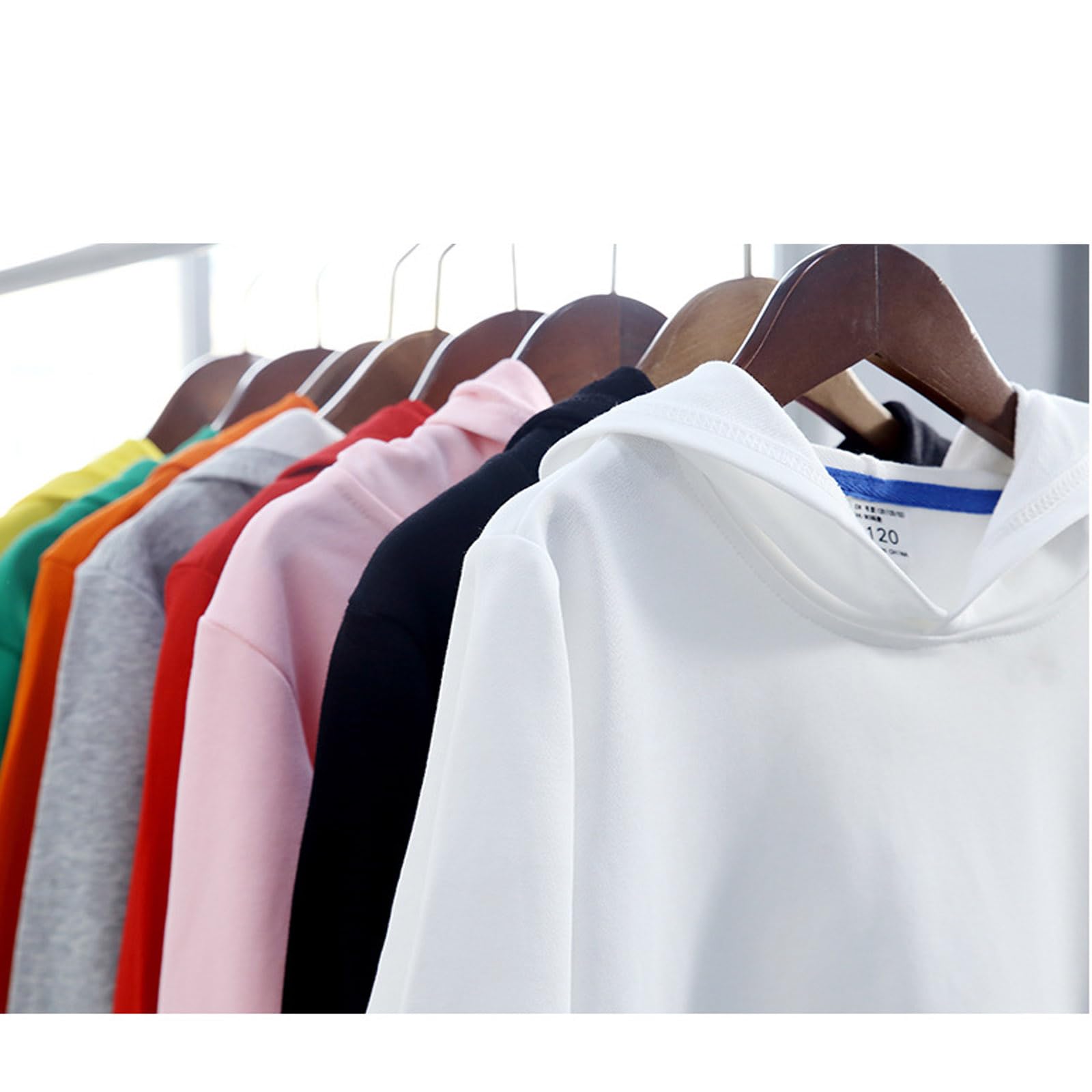 Pull pour enfants garçons et filles en coton décontracté avec poche - Sweat à capuche à manches longues - Pour enfants de 1 à 7 ans