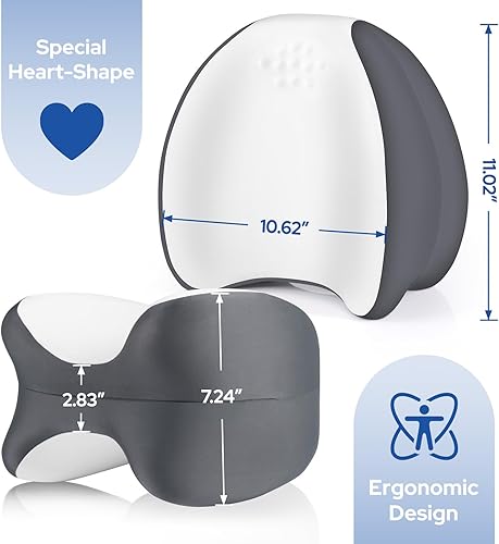 Miniatura 2 de Almohada de rodilla para dormir de lado, almohada de piernas para dormir de lado, almohada de espuma viscoelástica en forma de corazón, almohada de