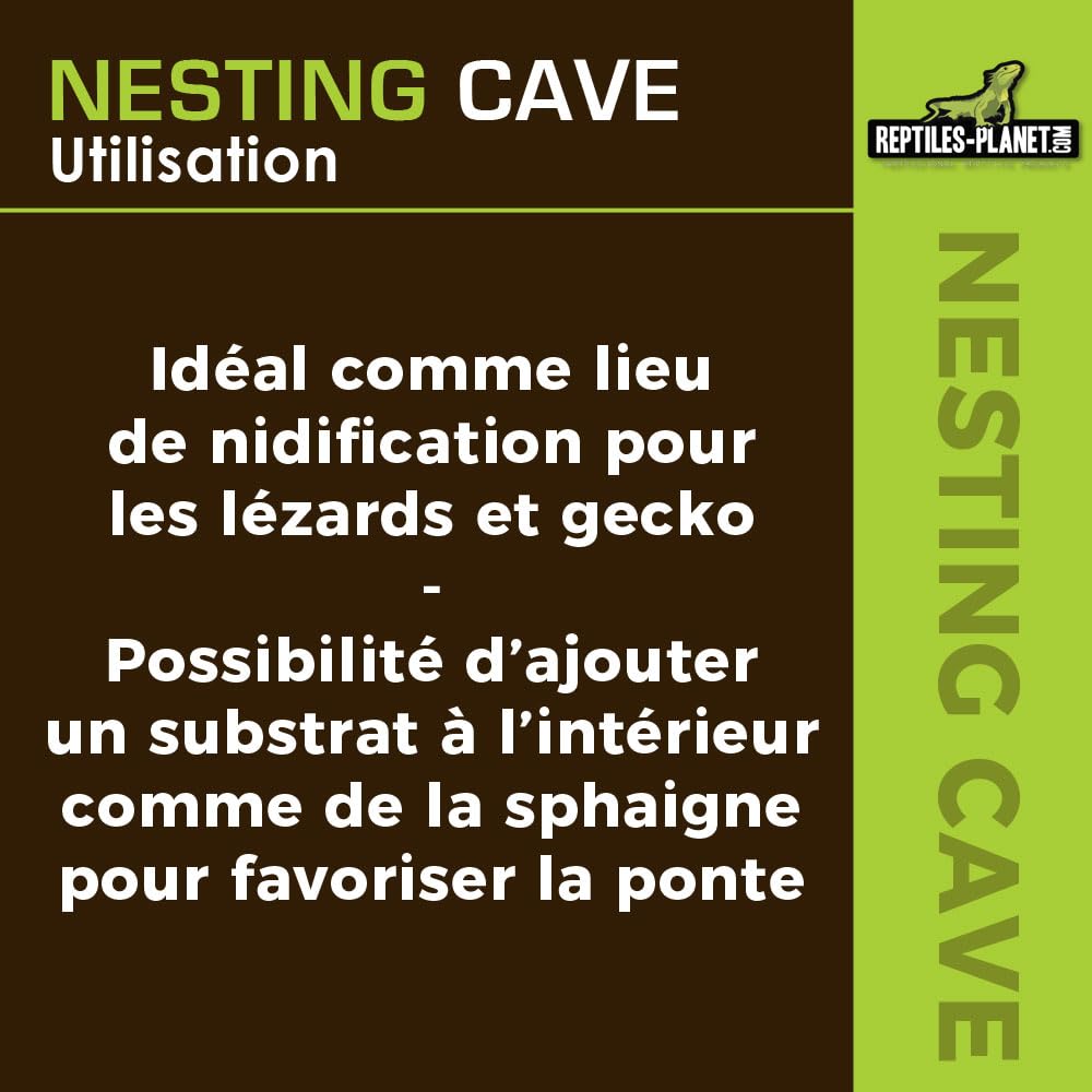 Reptiles Planet - Nesting Cave XL - Nid de Ponte - 20,5 x 15,5 x 16 cm