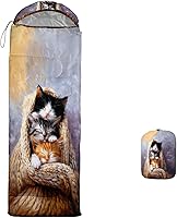 Vista 27 de AILONEN Cute Frog Green - Saco de dormir para acampar, ligero e impermeable, 3 estaciones de clima cálido y fresco, compresión portátil de viaje