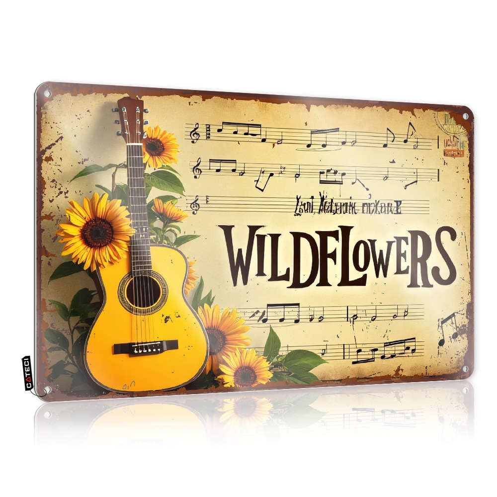 Decor Decore Ready To Hang - Wildflowers: Music And Guitars Personalized For Rooms(30X40CM)