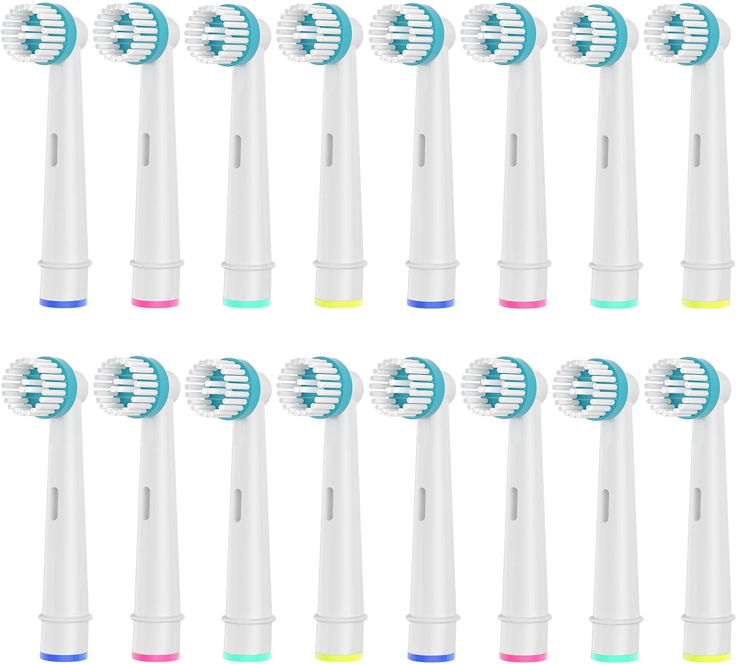 16pcs Ortho Care Replacement Brush Heads Compatible with Oral B Electric Toothbrush for Precise Cleaning Around Braces.